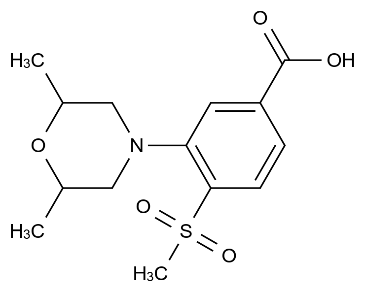 1000018-49-4_3-(2,6-二甲基嗎啉-4-基)-4-(甲基磺酰基)苯甲酸